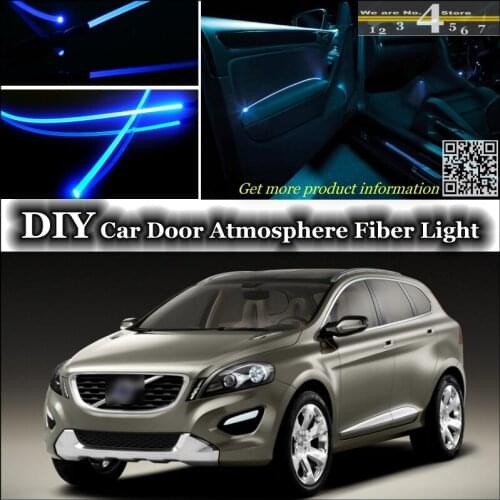 Interior Ambient Light Tuning Atmosphere Fiber Optic Band Lights For Volvo XC60 Inside Door Panel illumination Not EL light