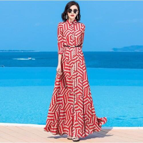 Long Shirt Dress 2021 Woman Shirt Dress Long Sleeve Skirt Maxi Dress Vestido Longo Faldas Largas Office Lady Female Button Robe