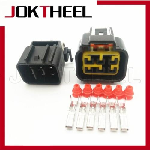 1/5/10/20 sets kit 6 pin male and female waterproof socket PCB board bend socket pin connector auto connector DJ70620-2.3-21/10
