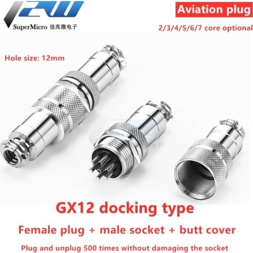 1 Set GX12 2/3/4/5/6/7 Pin RS765 12MM Aero Type Butt Plug Sockets Aerial Plugs Aviation Connector