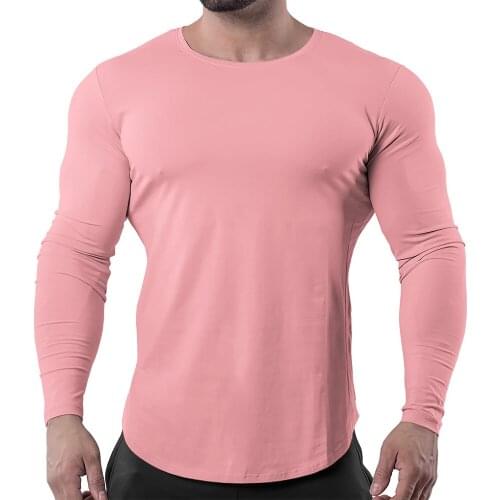 2021 Brand Gym Shirt Sport T Shirt Men Long Sleeve Running T-shirt Men Workout Training Tees Fitness muscle sport shirt