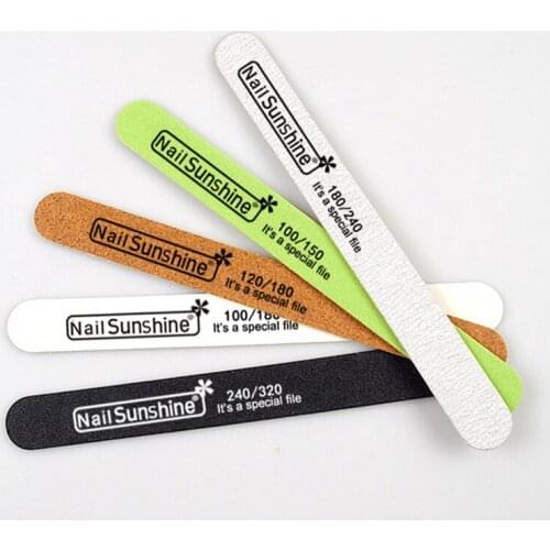 5Pcs Nail File Wooden Nail Art Sanding Buffer 80/100/120/150/180/240/320 Sandpaper UV Gel Polisher Manicure Pedicure Nails Tool
