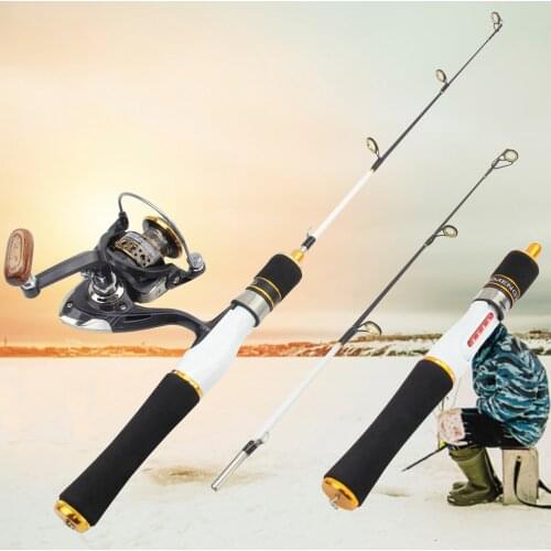 58cm Winter fishing Rod Reel Combos Ultra-short and ultra-light ice fishing rod 2000 reel set Winter carp fishing pole pesca