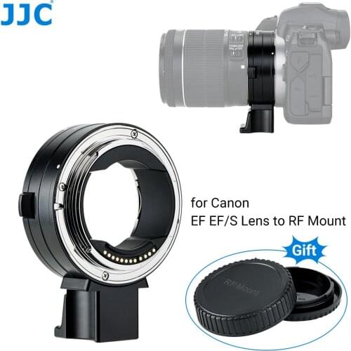 JJC EF-EOS R Auto Focus Mount Adapter Converter for Canon EF EF/S Lens to RF Mount Camera EOS R RP R5 R6, Removable Tripod Foot