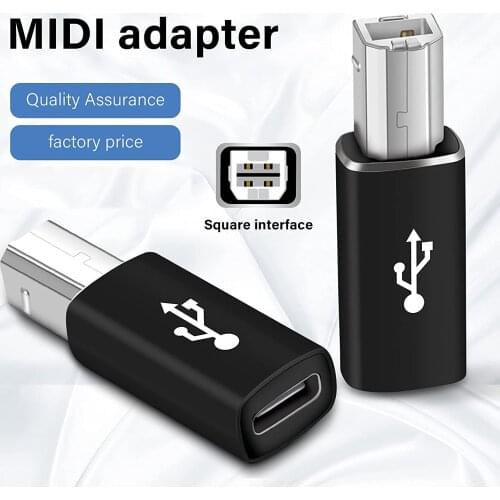 USB 2.0 TYPE-C Female Port To B-type Square Port Adapter Mobile Phone MIDI Printer Electronic Piano Conversion Head Connector