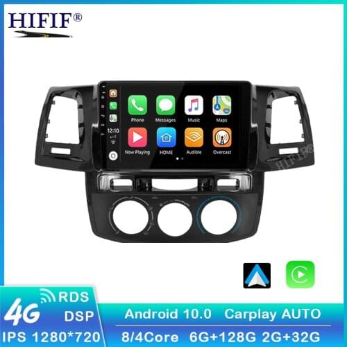 For Toyota Fortuner HILUX Revo 2008-2014 DSP Car Radio Multimedia Android 9.0 Android 10.0 Stereo Vedio Player GPS Navigation