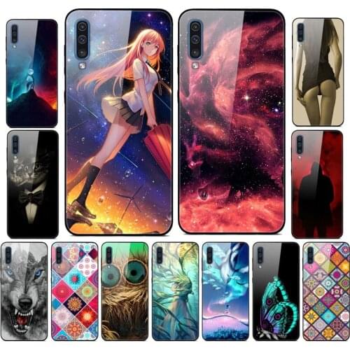 Case For Samsung Galaxy A50 Case A50S Cover Tempered Glass Hard Phone Cases For Samsung A50S Case A 50S Back Cover Bumper A 50 S