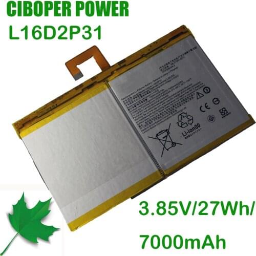 CP New Genuine Laptop Battery L16D2P31 3.85V/27Wh/7000mAh For Tab 4 Tab4 PLUS TB-X704F TB2-X30M TB-X304F Tablet Battery