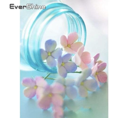 Evershine Diamond Painting Flower Full Display Diamond Embroidery Sale Cross Stitch Kit Diamond Mosaic Flower Vase Stickers Gift