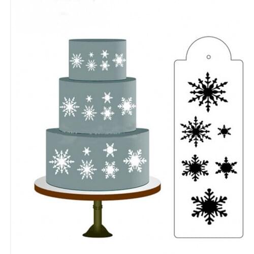 1PCS Snowflake Cake Stencil Baking Mould Spray/Cake/Printing/Sugar Powder Sieve Wedding Christmas Cake Decorator Spray Die Mold