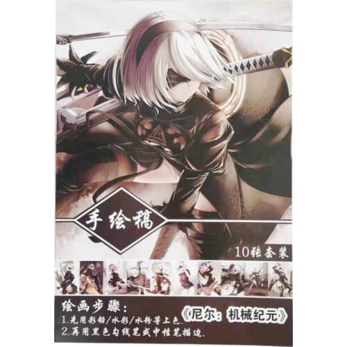 NieR:Automata Anime Coloring Book For Children Adult Relieve Stress Painting Drawing