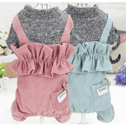 Spring Autumn Summer Dog Clothes Jumpsuit Overalls Puppy Outfit Small Dog Clothing Pomeranian Bichon Frise Poodle Schnauzer Coat