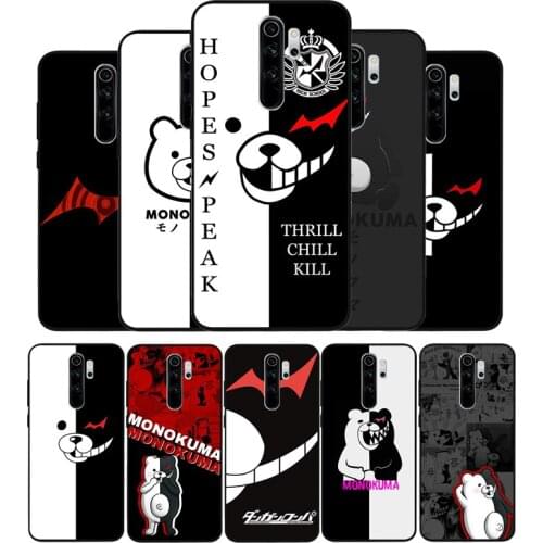 Cute Kumamon Danganronpa Monokuma Black TPU Silicone Soft Phone Case For Redmi 4A 4X 7A 5 Plus 6 Pro NOTE 9 7 8 5 Pro 4 6
