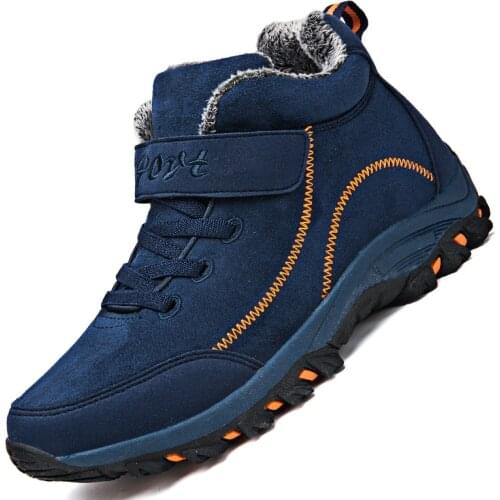 Men Boots Winter Shoes Men Snow Boots Warm Waterproof Rain Shoes Outdoor Ankle Plush Fishing Boots Winter Hombre Botas Plus Size