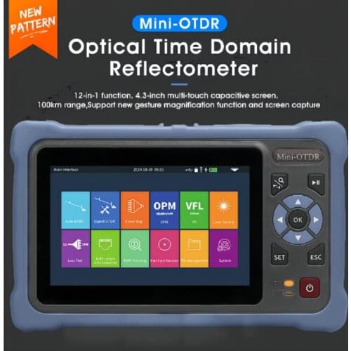 Wholesaler AUA800 MINI OTDR 1310/1550nm Fiber Optic Reflectometer Touch Screen VFL OLS OPM Event Map Ethernet Cable Tester