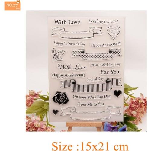 2021 New Ribbon Clear Silicon Stamps Stencil for DIY Scrapbooking Card Making Photo Album Decora Transparent Craft Dies