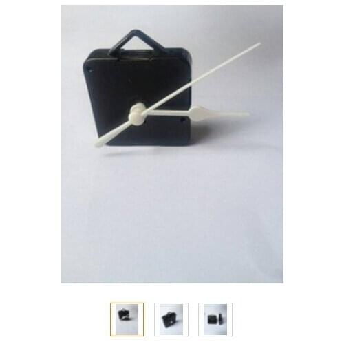 New 500sets Clock Accessory Silent Movement Plastic Mechanism Repair Parts Kit Black + Hands