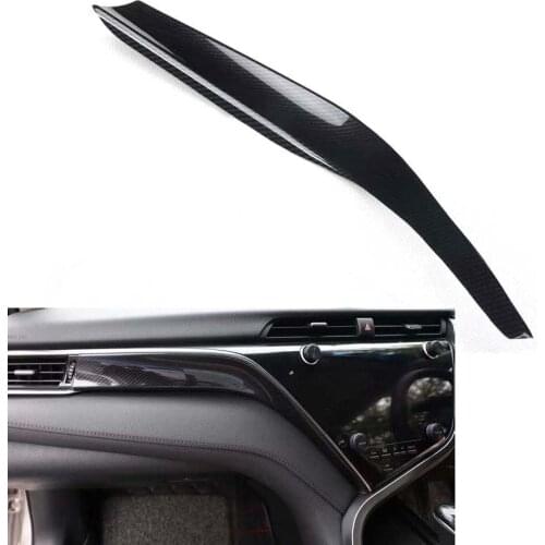 New Car Moldings For Toyota Camry 2018 2019 Right Hand Drive Car Dashboard Passenger Seat Strip Trim ABS Car Accessories