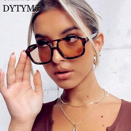 DYTYMJ 2021 Square Vintage Sunglasses for Women Luxury Brand Glasses Women/Men Gradient Retro Eyewear Women Lentes De Sol Mujer