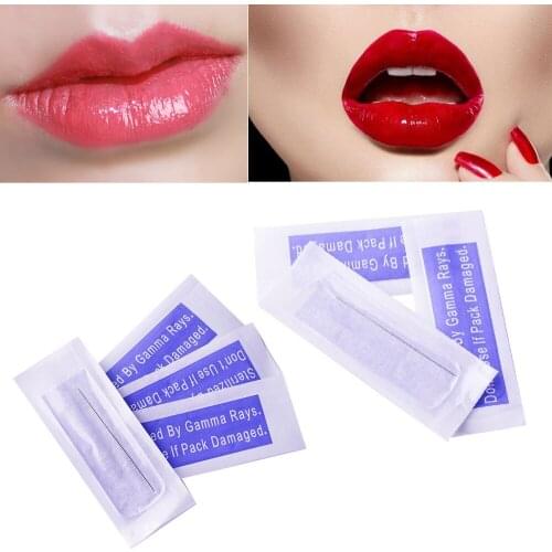 ATOMAS 100pcs Disposable Sterilized Professional Tattoo Needles Tips 1R for Eyebrow/Lip/Eyeliner Permanent Tattoo Makeup Needles