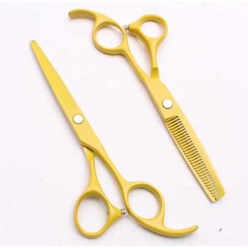 Professional 17.5cm Japan 440C Customized Logo Cutting Scissors Thinning Shears Professional Hairdressing Scissors Hair Scissors