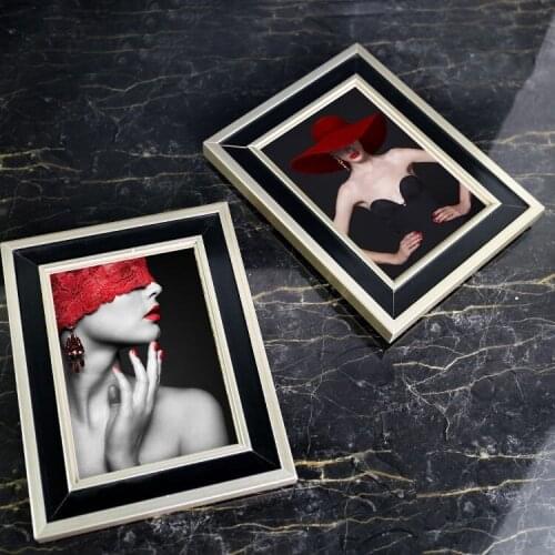 Solid wood American European classical wooden photo decoration style picture layout frame