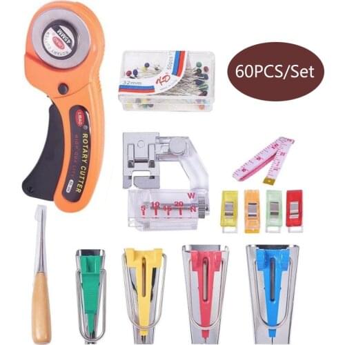 Sewing Accessories Bias Tape Maker Set 4 size 25mm 18mm 12mm 6mm Sewing Quilting Hemming Sewing Tools