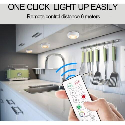 RGB 16 Colors LED Lamp Cabinet Light Adjustable Touch Sensing Remote Control Night Lightbedroom Living Room Illumination