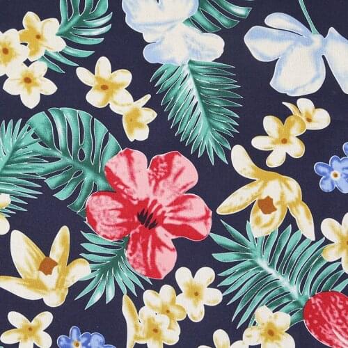 Flowers and leaves fabric Retro style fabric Calico Printed cotton fabric for DIY Bag 1 order=50cm*140cm