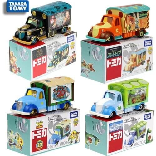 Tomy Card Tomy Alloy Car Alice Snow White Container Truck Crazy Animal City Frozen Small Truck Toy Decoration Scooter
