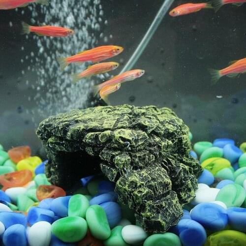 Aquarium Turtle Basking Island Stone Decoration Turtle Repitle Climbing Basking Platform Fish Tank Ornament Decorative Marbles