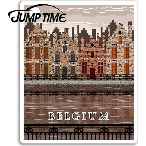 Jump Time for Belgium Vinyl Stickers Travel Brussels Sticker Laptop Luggage Auto Bumper Motor Decal Waterproof Car Accessories
