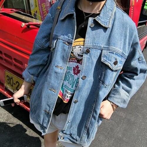 Womens jackets coats 2019 Spring fashion jeans Jackets Denim Women cotton solid Jacket for women Outerwear ladies Coats HC063