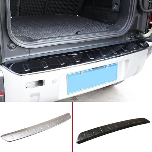 Stainless Steel Car Styling for Land Rover Defender 110 20-21 Car Rear Bumper Plate Cover Trim Stickers Car Exterior Accessories