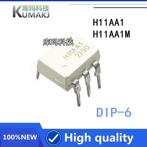 10PCS/LOT 100%Original New H11AA1 H11AA1M DIP-6 SOP-6 AC Input/Phototransistor Optocouplers