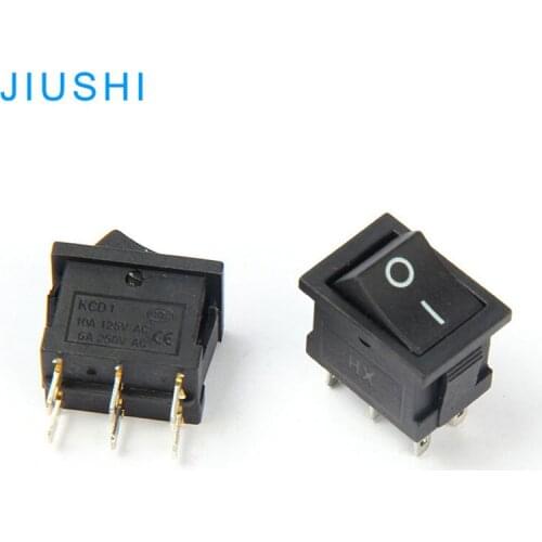 KCD1-202 rocker switch 2 position on off switch 6A 250V 6Pins
