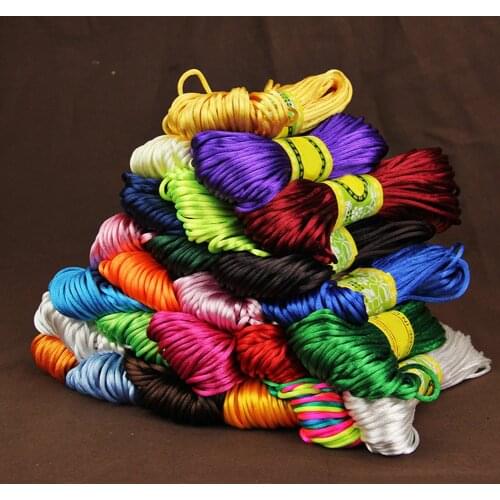20 Colors Nylon Cord Thread Chinese Knot Macrame Cord Bracelet Braided DIY Tassels Beading Shamballa Thread