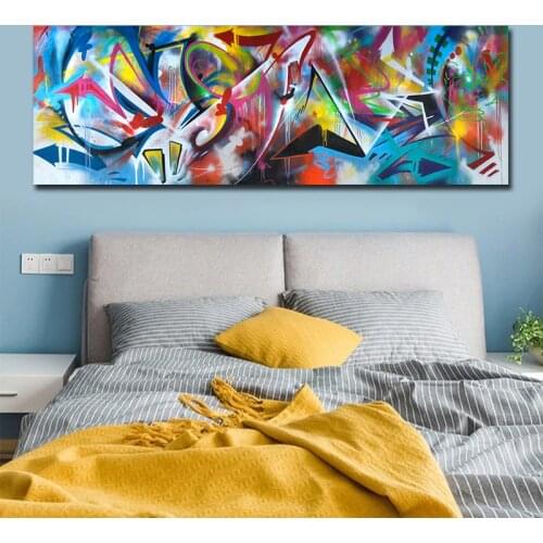 Abstract Colors Canvas Poster Blue and Yellow Wall Art Painting Bedroom Room Wall Hanging Modern Art Prints Printed no frame