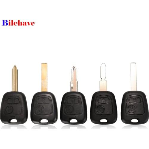 Bilchave For Peugeot 107 206 207 306 307 407 For Citroen Fob 2 Buttons Remote Car Key Shell Cover Case Uncut NE72/VA2/HU78 Blade