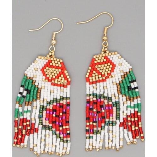 Go2boho Miyuki Beaded Ear Ring Jewellery Fringe Tassel Earrings Jewelry For Women 2021 Trendy Handmade Earring Boho Accessories