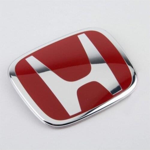 Logo For Honda Civic Fd6 2006-2011 Steering Wheel Logo 4.1 X 5.0cm Red Sticky