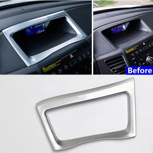 For 2012-2016 Honda CR-V 2013 2014 2015 CRV Matte Chrome Center Display Screen Frame Navi Panel Cover Car Navigation Frame Trim