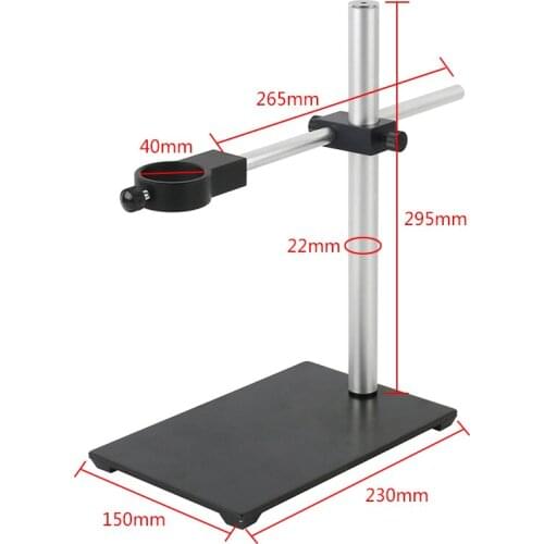 Full Metal Lab Industrial Video Microscope Adjustable Stand Focusing Bracket 40mm 50mm Ring Holder For HDMI VGA Video Camera