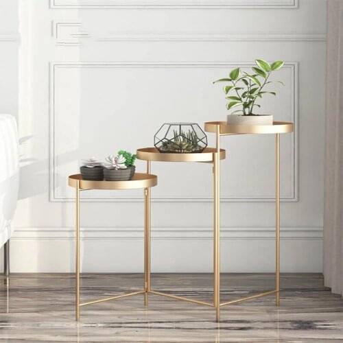 Multi-layer Floor Type Folding Flower Stand Living Room Simple Storage Tray Decoration Simulation Green Plant Flower Pot