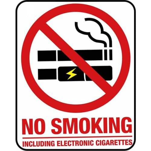 13cm x 10.6cm for No Smoking Include Electronic Cigarettes Scratch-Proof Car Stickers Cartoon Decal for Laptop Bumper
