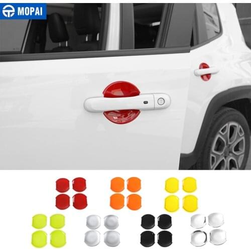 MOPAI ABS Car Door Handle Bowl Decoration Cover Trim Stickers for Jeep Renegade 2015 Up Exterior Accessories Car Styling