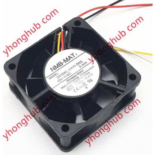 NMB-MAT 2410ML-04W-B66 G01 DC 12V 0.40A 60x60x25mm Server Cooling Fan