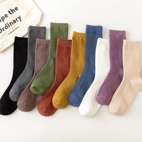 Korea Style Candy Cotton Socks Women Cute Short Ankle Socks Yellow Blue Purple Green Red Black Socks For Girls Gift