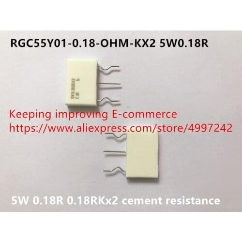 Original new 100% RGC55Y01-0.18-OHM-KX2 5W 0.18R 0.18RKx2 cement resistance (Inductor)