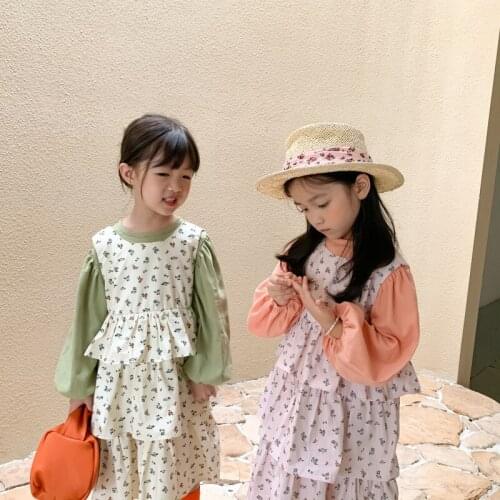 Girl Vest Dress Kids Baby Gown 2021 New Arrive Spring Autumn Toddler School Uniform Dresses Christmas Cotton Children Clothing